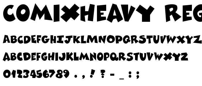 ComixHeavy Regular font